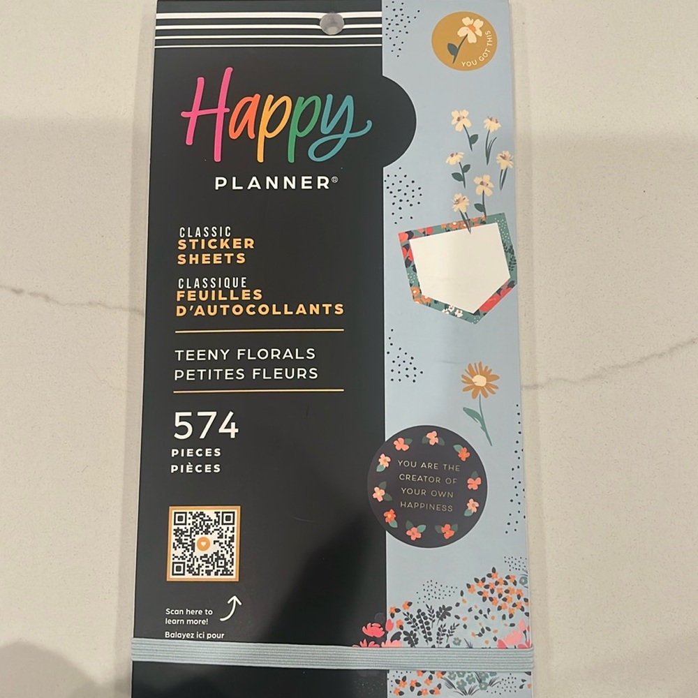 Happy Planner Brand New Teeny Florals 
Sticker Book - 574 pieces